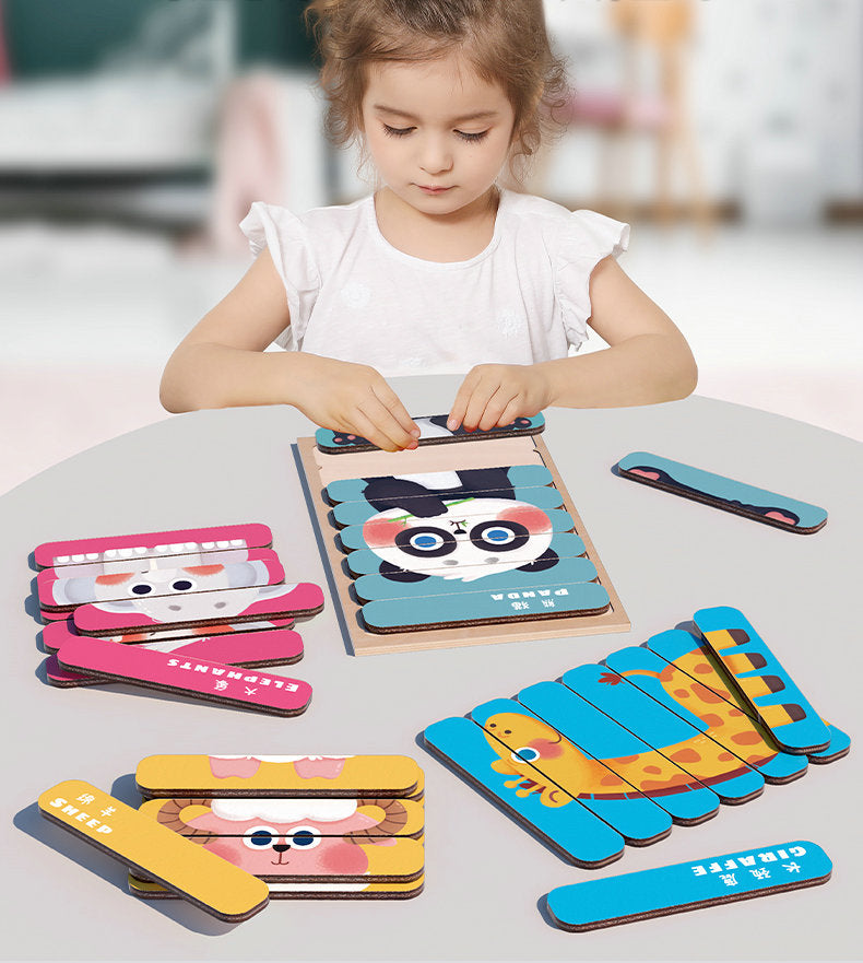 Fun Strip Animals Puzzle - بازل شرائح حيوانات