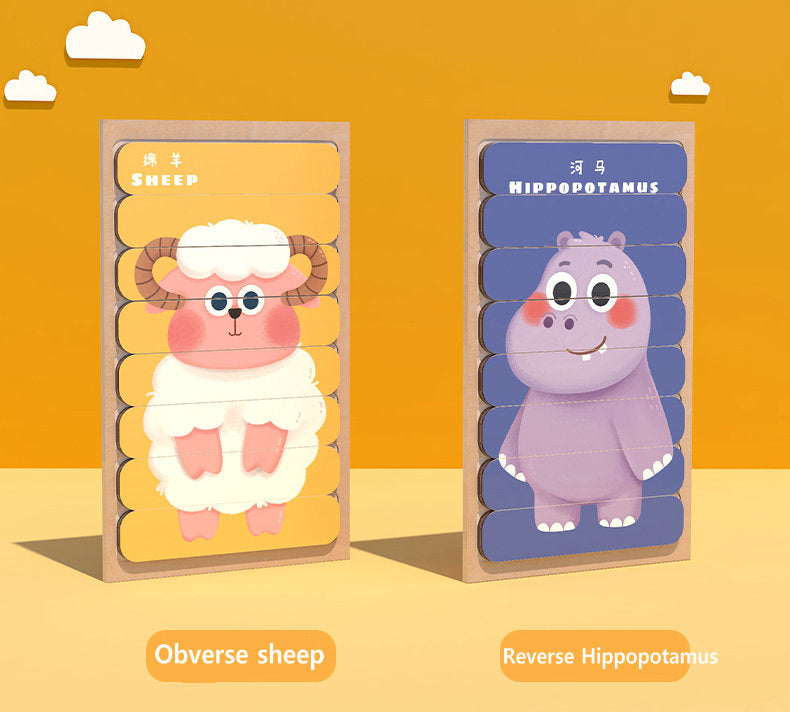 Fun Strip Animals Puzzle - بازل شرائح حيوانات