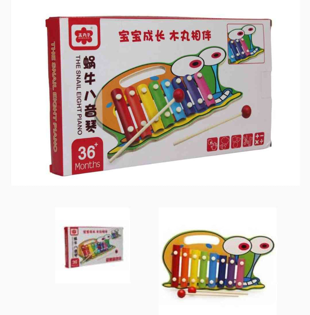Wooden colored Xylophone 8 Tone - اكسيليفون خشبي ملون 8 نغمة