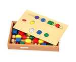 Load image into Gallery viewer, Bead Sequencing Activity Set in Wooden Storage Tray
