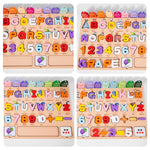 Load image into Gallery viewer, Wooden Spelling Word, Fishing &amp; Number Cognition Matching Toy - لوحة أرقام و حروف مع صيد أسماك و مطابقة كلمات
