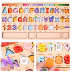 Load image into Gallery viewer, Wooden Spelling Word, Fishing &amp; Number Cognition Matching Toy - لوحة أرقام و حروف مع صيد أسماك و مطابقة كلمات
