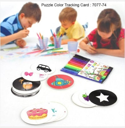 PUZZLE COLOR TRACKING CARD - بازل تلوين اشكال منوعة