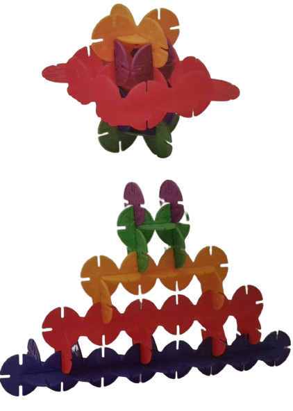 ON U MIND Interlox Discs Set (96 Piece) - مجموعة لعب البناء 96 قطعة