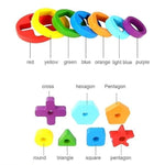 Load image into Gallery viewer, Baby Rings stacking Blocks - عمود حلقات خشب مع أشكال
