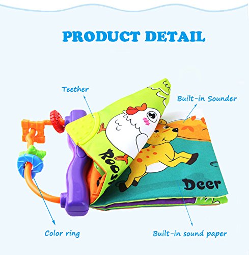 Cloth book Farm Animals - كتاب قماش حيوانات مزرعة مع عضاضة و اشكال