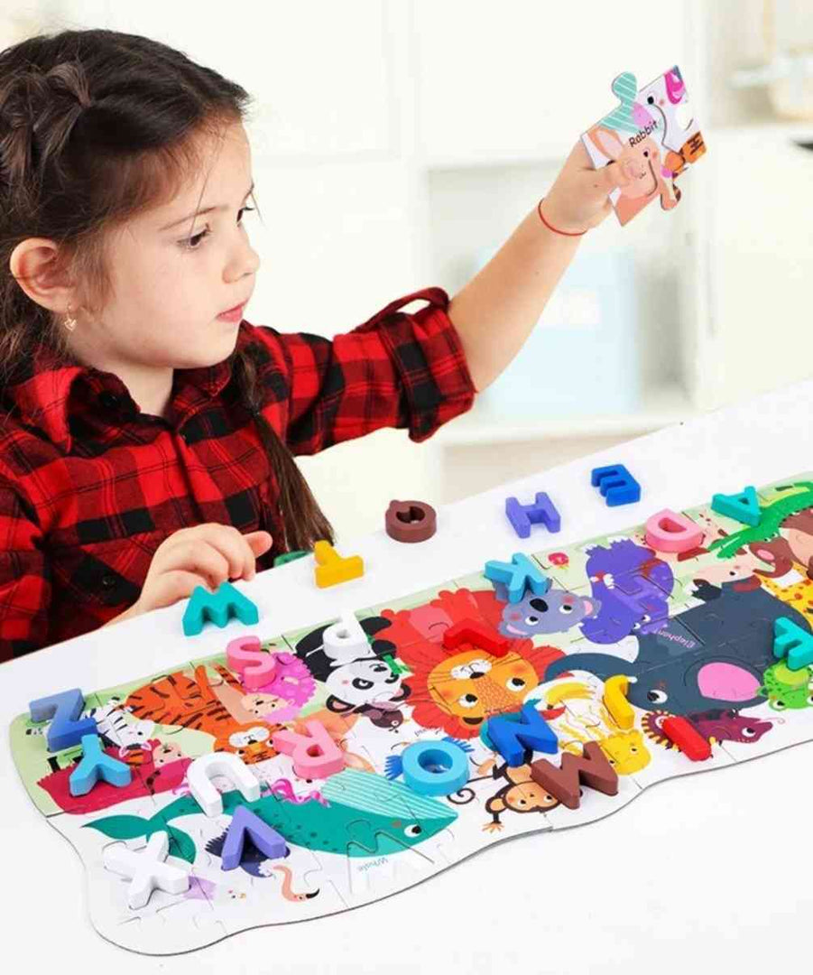 Alphabet Educational Wooden Puzzle - 36 Alphabet jigsaw puzzle