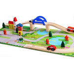 Load image into Gallery viewer, Rail overpass wooden set - المدينة المرورية
