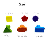Load image into Gallery viewer, Matching shapes &amp; colors with handle - مطابقة اشكال هندسية و ألوان بمقبض
