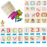 Load image into Gallery viewer, Wooden Letter Number Construction Puzzle -  شرائح تكوين الحروف الخشبية

