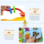 Load image into Gallery viewer, Cloth book Farm Animals - كتاب قماش حيوانات مزرعة مع عضاضة و اشكال
