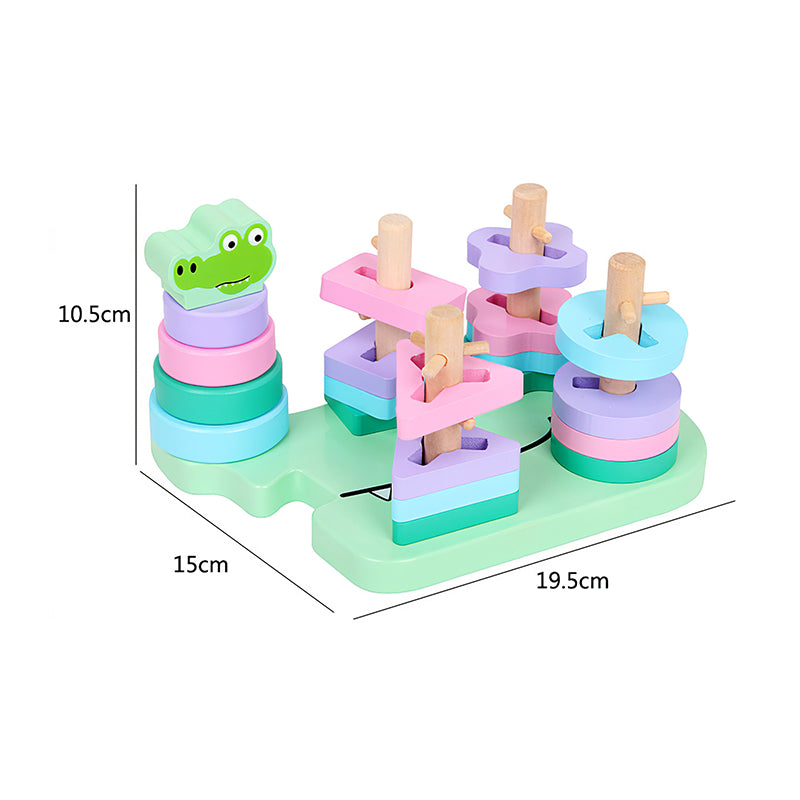 Geometry Matching 4 Column Building with Alligator stacking Column