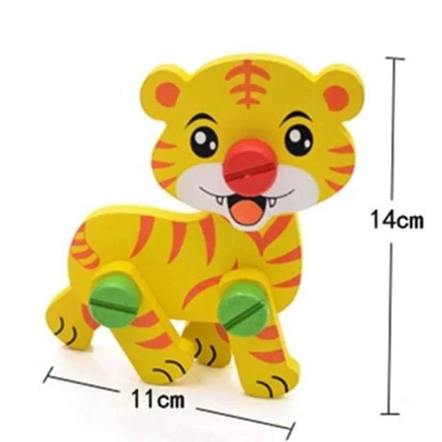 Animal Assembly - Screw Nut Puzzle Toy 3D Jigsaw - 24pcs - 2 animal models