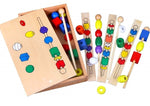 Load image into Gallery viewer, Bead Sequencing Activity Set in Wooden Storage Tray
