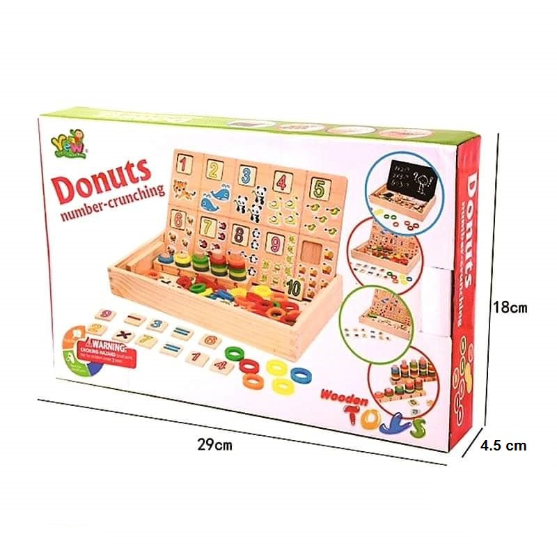 Donuts Numbers box - Abacus - Black Board - صندوق الدونتس + عداد