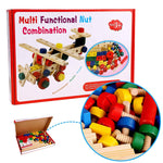 Load image into Gallery viewer, Wooden Mechanics Nuts and Bolts - Construction Set - مجموعة الفك و التركيب متعددة الأشكال
