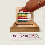 Load and play video in Gallery viewer, Wooden Abacus With 5 Slots &amp; Tangram - عداد مع كروت و تانجرام
