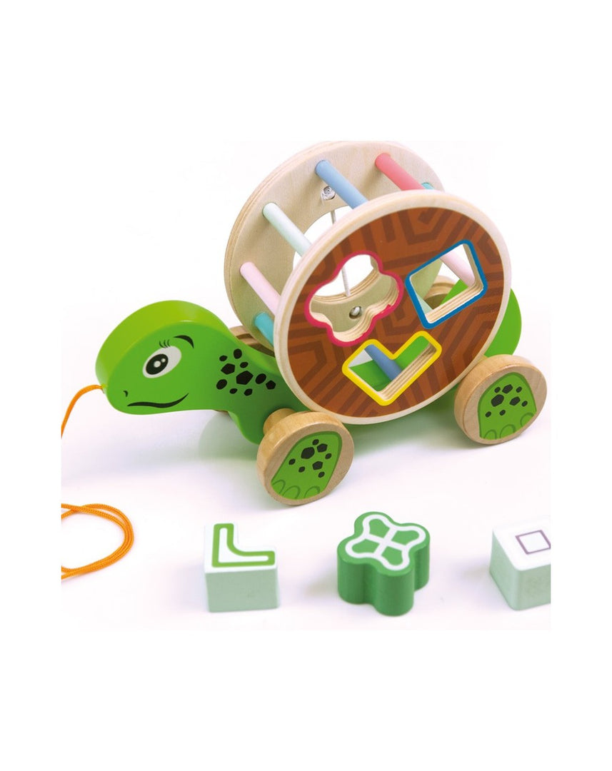 Turtle wooden Block Trailer - السلحفاة الخشبية مع تطابق أشكال