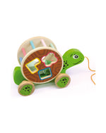 Load image into Gallery viewer, Turtle wooden Block Trailer - السلحفاة الخشبية مع تطابق أشكال
