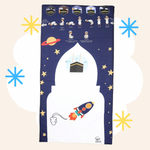 Load image into Gallery viewer, Kids Prayer Mat - Padded - Space rocket - صاروخ - سجادة صلاة تعليمية
